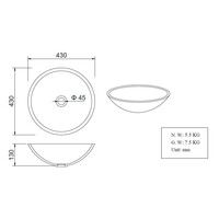 Opzetwaskom Wiesbaden Valerie Solid Surface 43x43x13 cm Mat Zwart