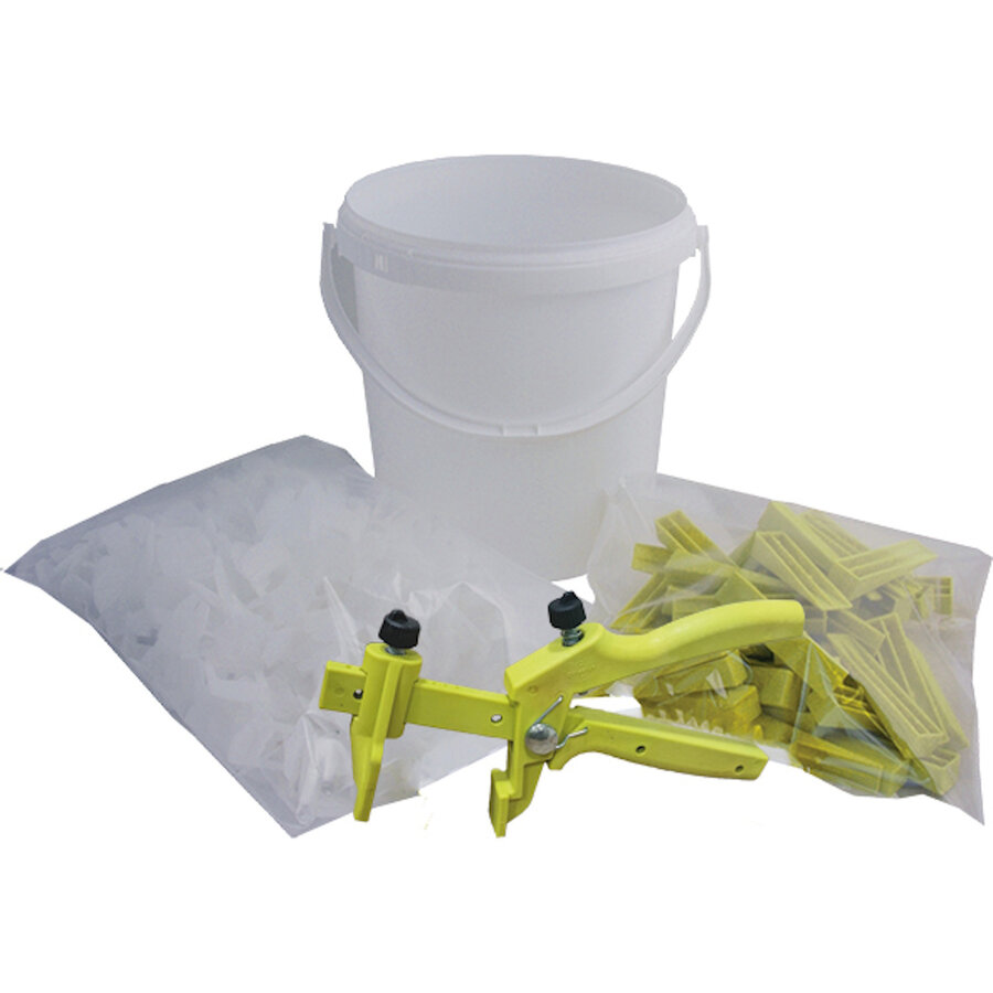 Starter set Faktum Extrem Tegellevel 50 wiggen 250 2mm wiggen 1x tang