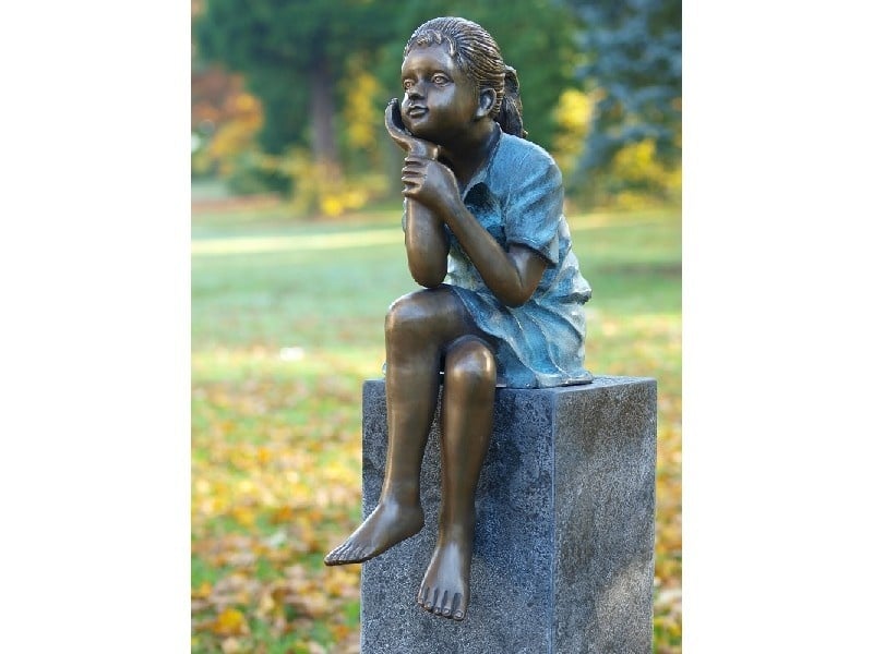 Missend hangen Aanvrager Bronzen Beelden: Zittend meisje - HeartofArt.net