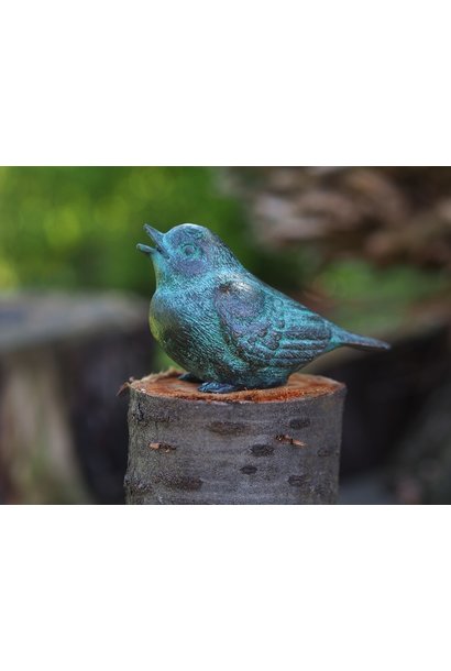 Eine Bronzestatue: Vogel