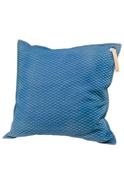 Aurora Blue - Pillow with Leather Handle
