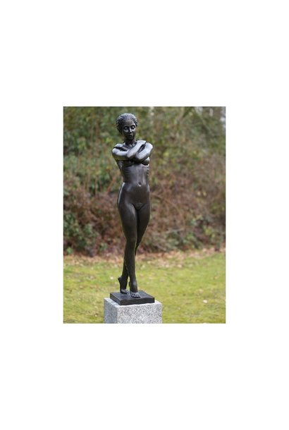 Bronze Statue: Girl with pussy - HeartofArt; the Art of Giving