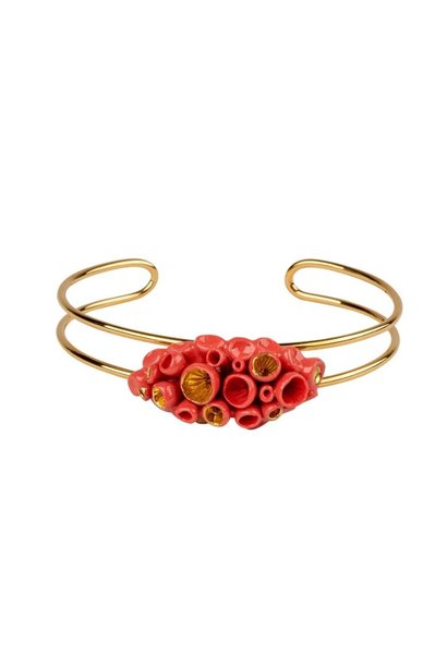 Golden coral reef Metal bracelet