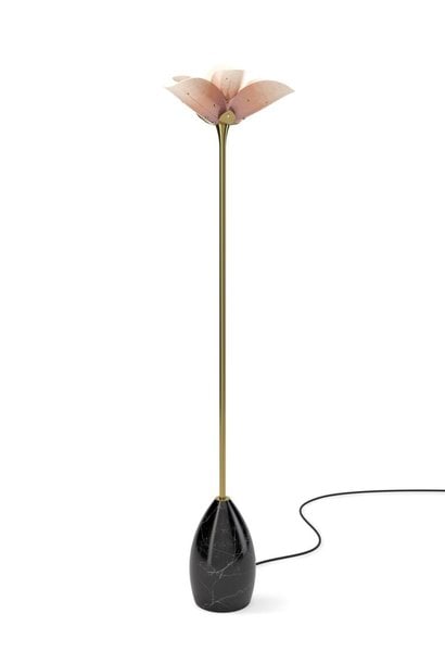 Bloesem staande lamp (roze-goud)