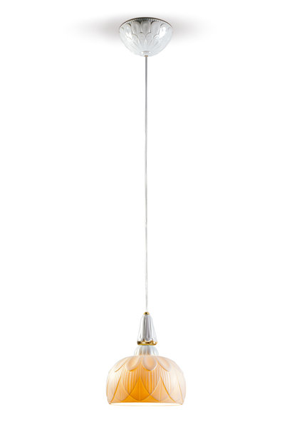 Ivy and Seed Single Ceiling Lamp. Golden Luster