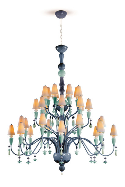 Ivy and Seed 32 Lights Chandelier. Large Model. Ocean