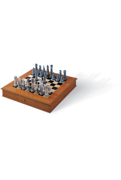 Schachspiel, komplett (Figuren + Box)