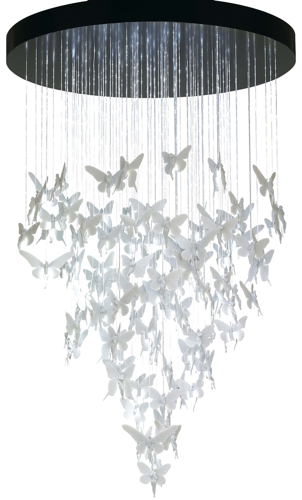 Niagara chandelier 1,10 m. white