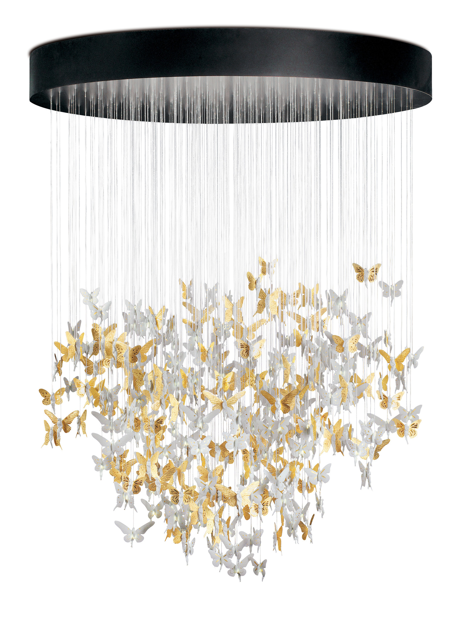 Lladro Niagara Chandelier 2m gold - HeartofArt; the Art of Giving