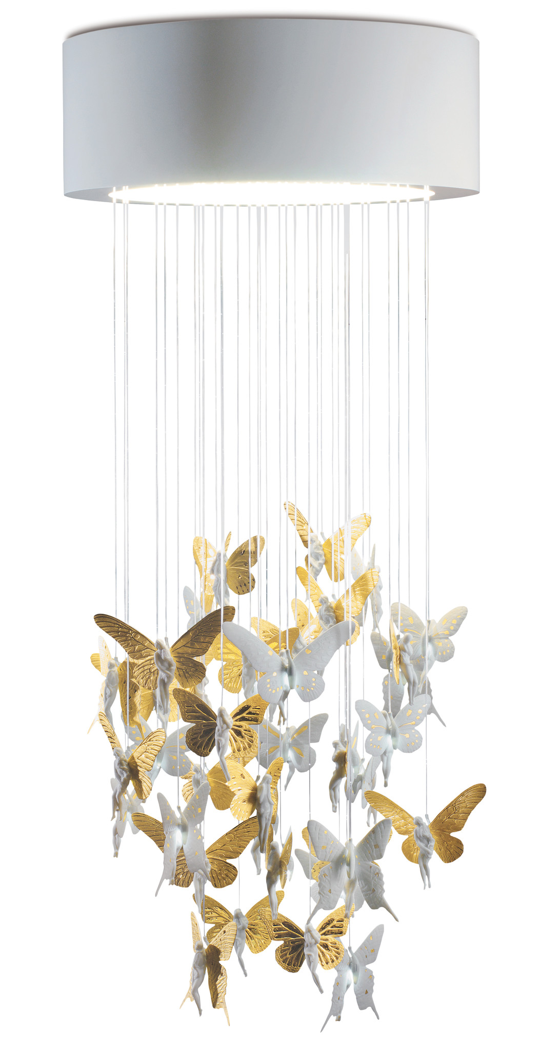 Lladro Niagara Chandelier 0.60 m gold - HeartofArt; the Art of Giving