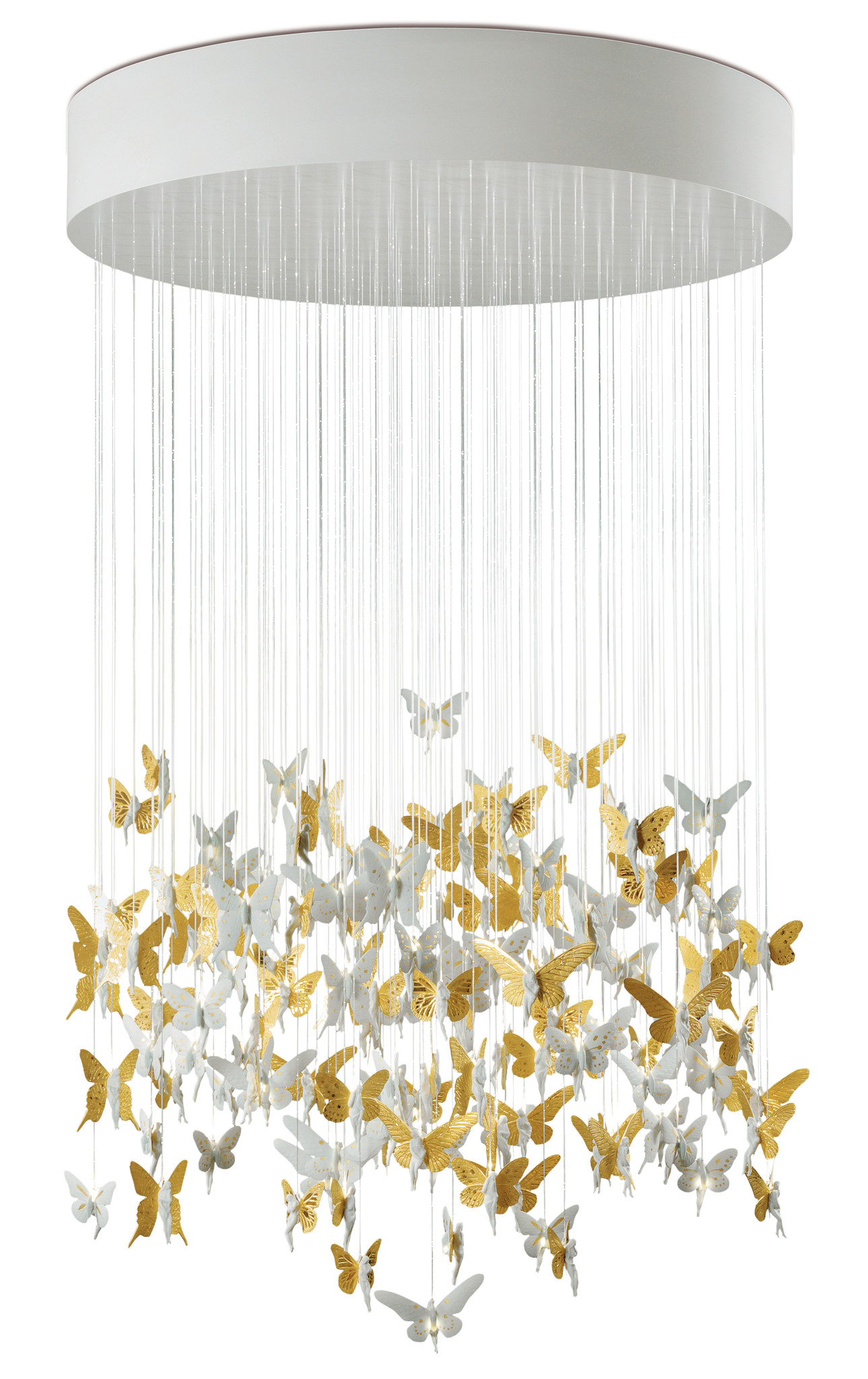 Lladro Niagara Chandelier 1,35m-gold