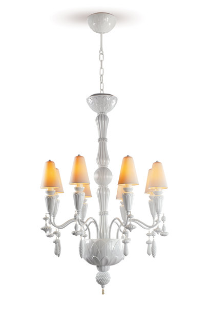Ivy and Seed 8 Lights Chandelier. White