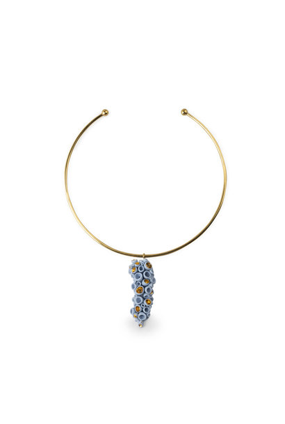 Golden blue reef necklace