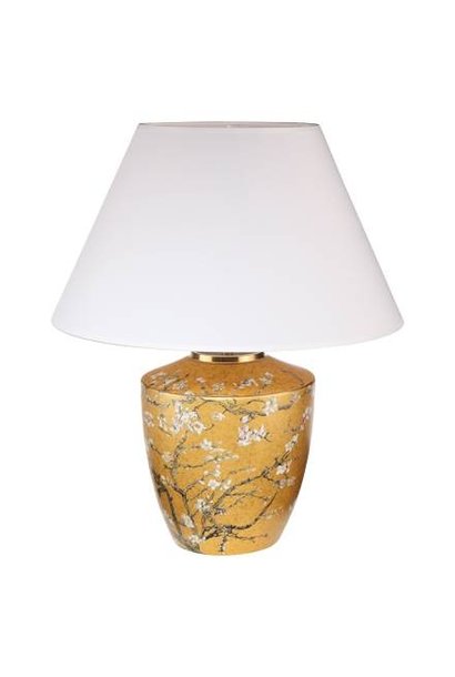 Amandelboom goud porseleinen tafellamp