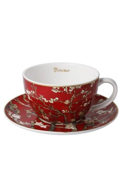 Vincent van Gogh - Almond Tree Red  Tea / Cappuccino Cup