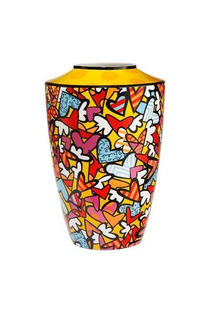 Romero Britto Porzellan Vase - Alles was wir brauchen ist Liebe