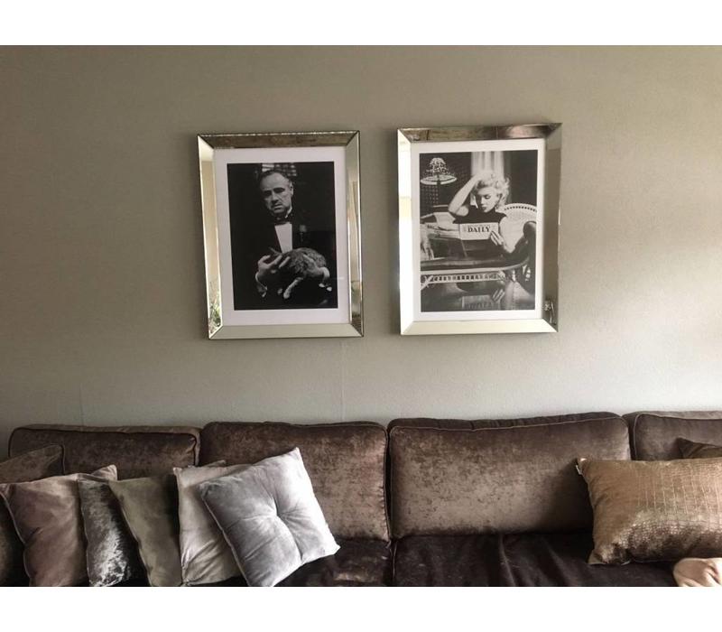 Spiegellijst fotolijst - zilver 70x90