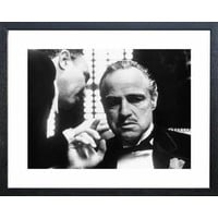 Fotolijst zwart frame - The Godfather Whispering - - 63 x 83 cm