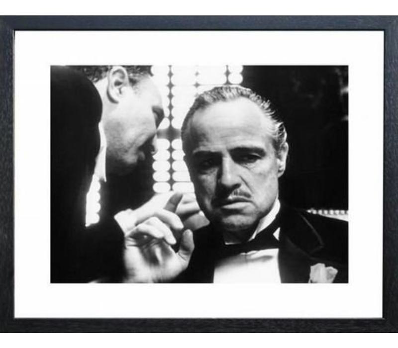 Fotolijst zwart frame - The Godfather Whispering - - 63 x 83 cm