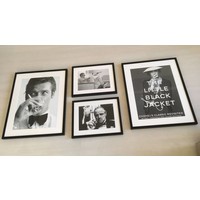 Fotolijst zwart frame - James Bond Vodka Martini - 43 x 43 cm