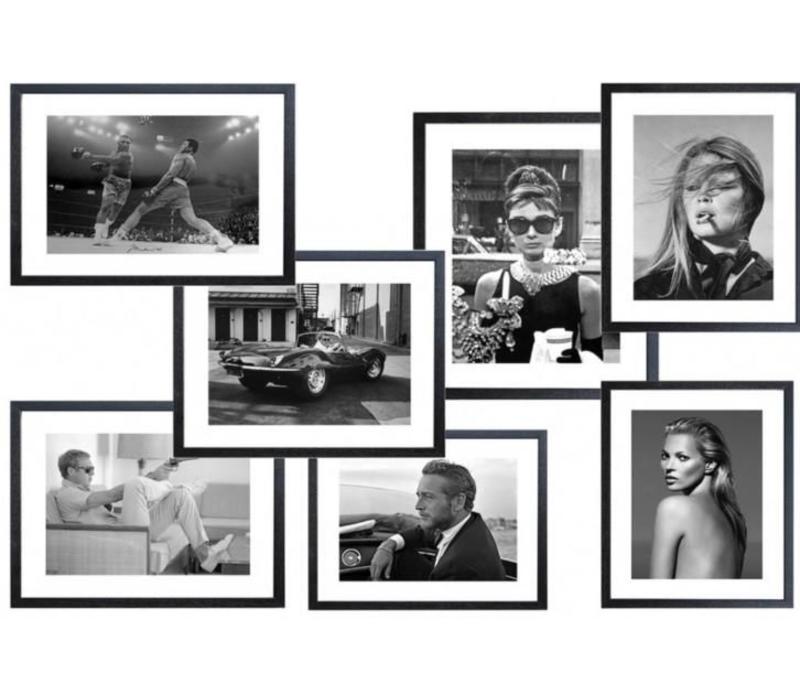 Fotolijst zwart frame - Marilyn Monroe Stay a while - 43x43 cm
