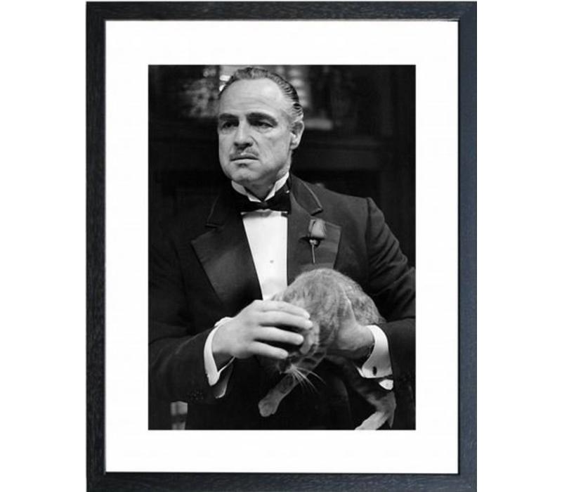 Fotolijst zwart frame - The Godfather The Cat - 63 x 83 cm