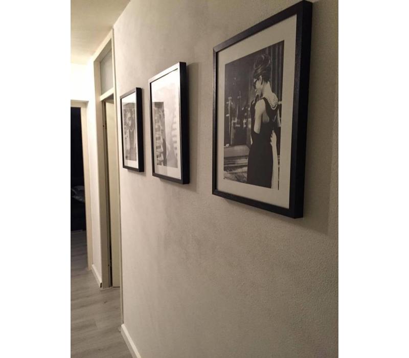 Fotolijst zwart frame - Muhammad Ali versus Liston - 43 x 43 cm