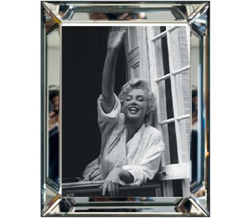 Spiegelfotolijst met poster Marilyn Monroe 50x60 cm zilver - Domestica Interior