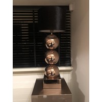 Lamp met 3 bollen - vierkante voet - rosé