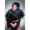 Aluminium Art - Black Woman with Feathered Scarf
