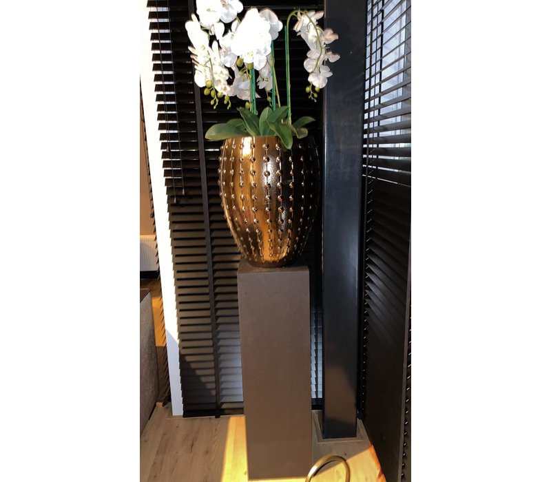 brons/goud/bruin 55 cm met orchideeën - Domestica Interior