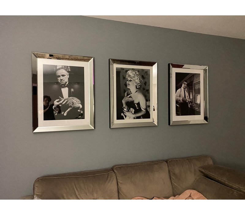 Spiegellijst fotolijst - zilver 70x90