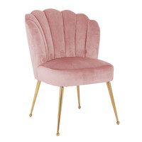 Richmond Pippa pink gold velvet eetkamerstoel - roze