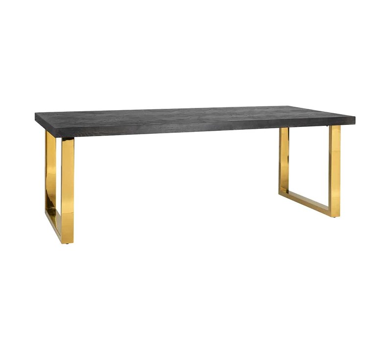 Richmond eettafel Blackbone 220 cm goud