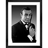 Fotolijst zwart frame - Sean Connery met pistool - 63 x 83 cm
