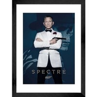 Fotolijst zwart frame - James Bond Steve McQueen Spectre Skull