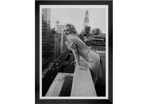 Fotolijst zwart frame - Marilyn Monroe Top of the World - 63x83 cm