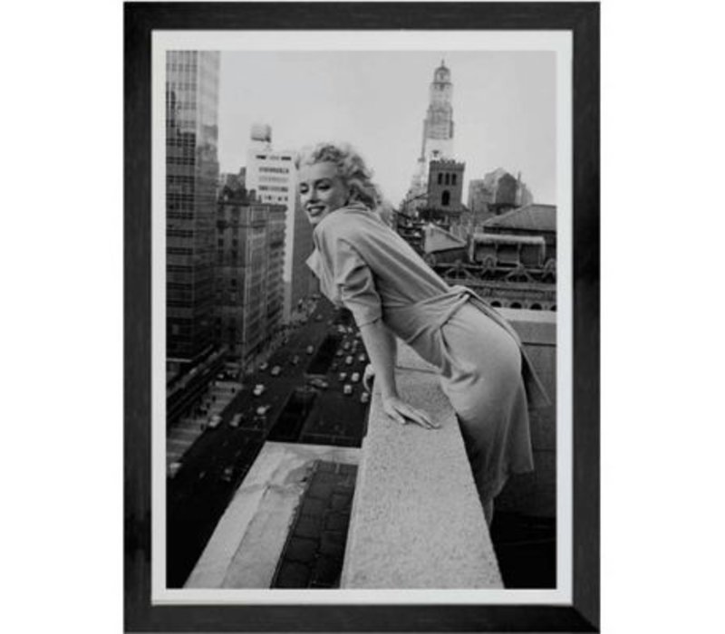 Fotolijst zwart frame - Marilyn Monroe Top of the World - 43x53 cm