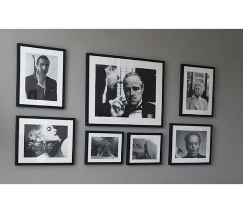 Fotolijst zwart frame - The Godfather Whispering - 43 x 43 cm