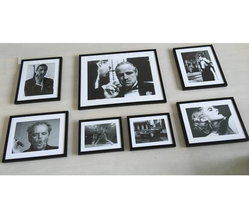 Fotolijst zwart frame - The Godfather Whispering - 43 x 43 cm