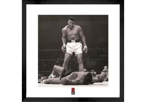 Fotolijst zwart frame - Muhammad Ali versus Liston - 43 x 43 cm