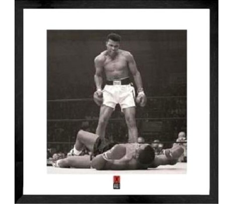 Fotolijst zwart frame - Muhammad Ali versus Liston - 43 x 43 cm