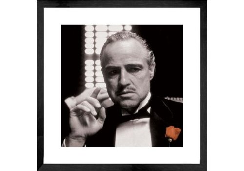 Fotolijst zwart frame - The Godfather Whispering - 43 x 43 cm