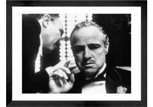 Fotolijst zwart frame - The Godfather Whispering - 63 x 83 cm