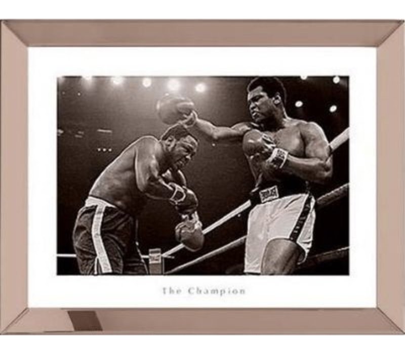 Spiegellijst Muhammad Ali The Champion - brons 70x90
