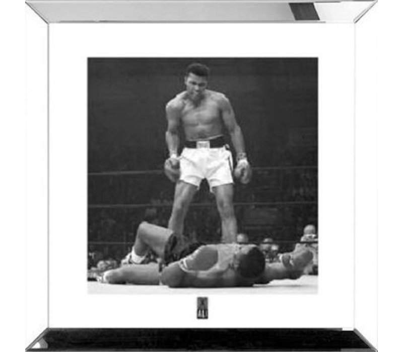Spiegellijst Muhammad Ali - zilver 50x50