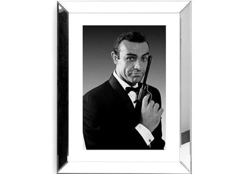 Spiegellijst James Bond Sean Connery  - zilver 50x60