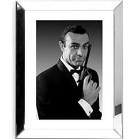Spiegellijst James Bond Sean Connery  - zilver 70x90