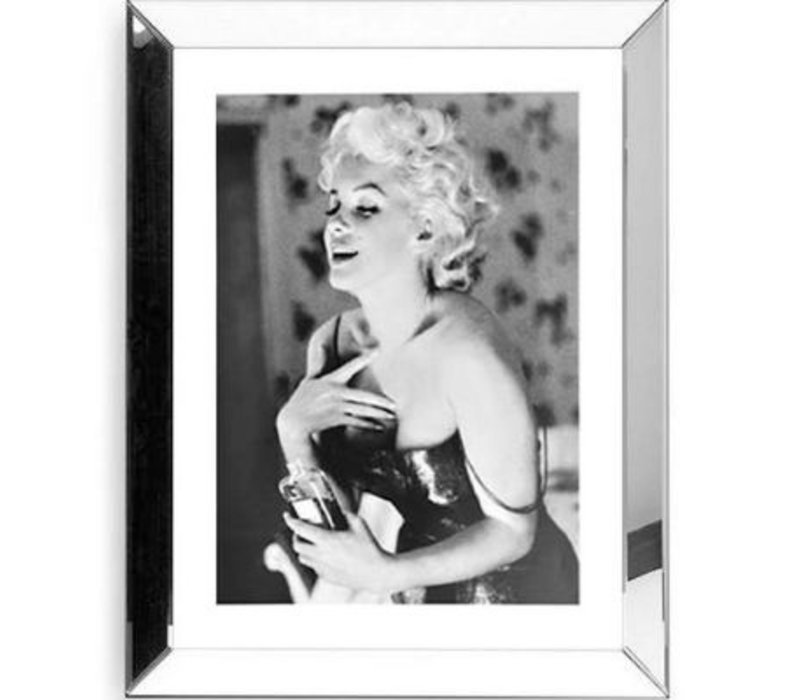 Spiegelfotolijst met poster Marilyn Monroe Chanel - 70x90 cm
