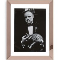 Set 3 spiegellijsten 50 x 60 met posters - brons
